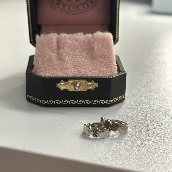 Juicy Couture Silver Heart Earrings - Picture 4 of 7
